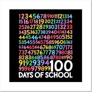 100th day of school teacher kids 100 days math numbers Posters and Art